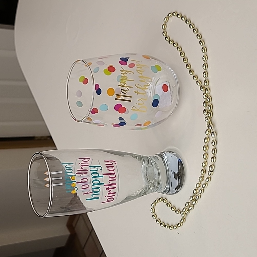 Happy Birthday Set of 2 Glasses